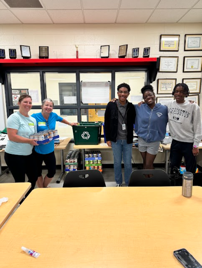 Student Council Officers with Parent Volunteers